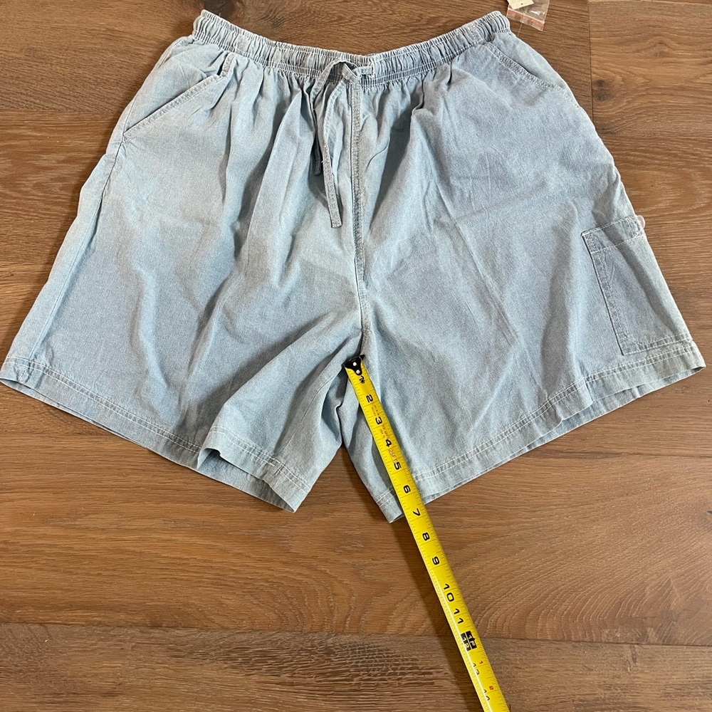 Erika Woman Blue Chambray Casual Shorts Size 2X - Picture 6 of 8